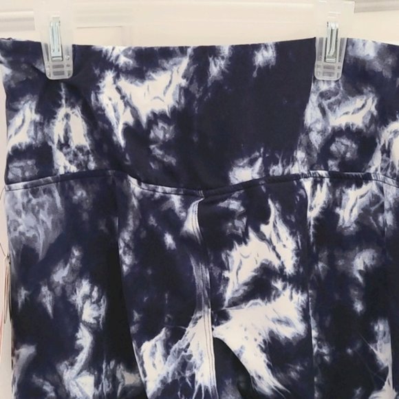 Dark Blue Tie Dye Print Leggings - Picture 4 of 7